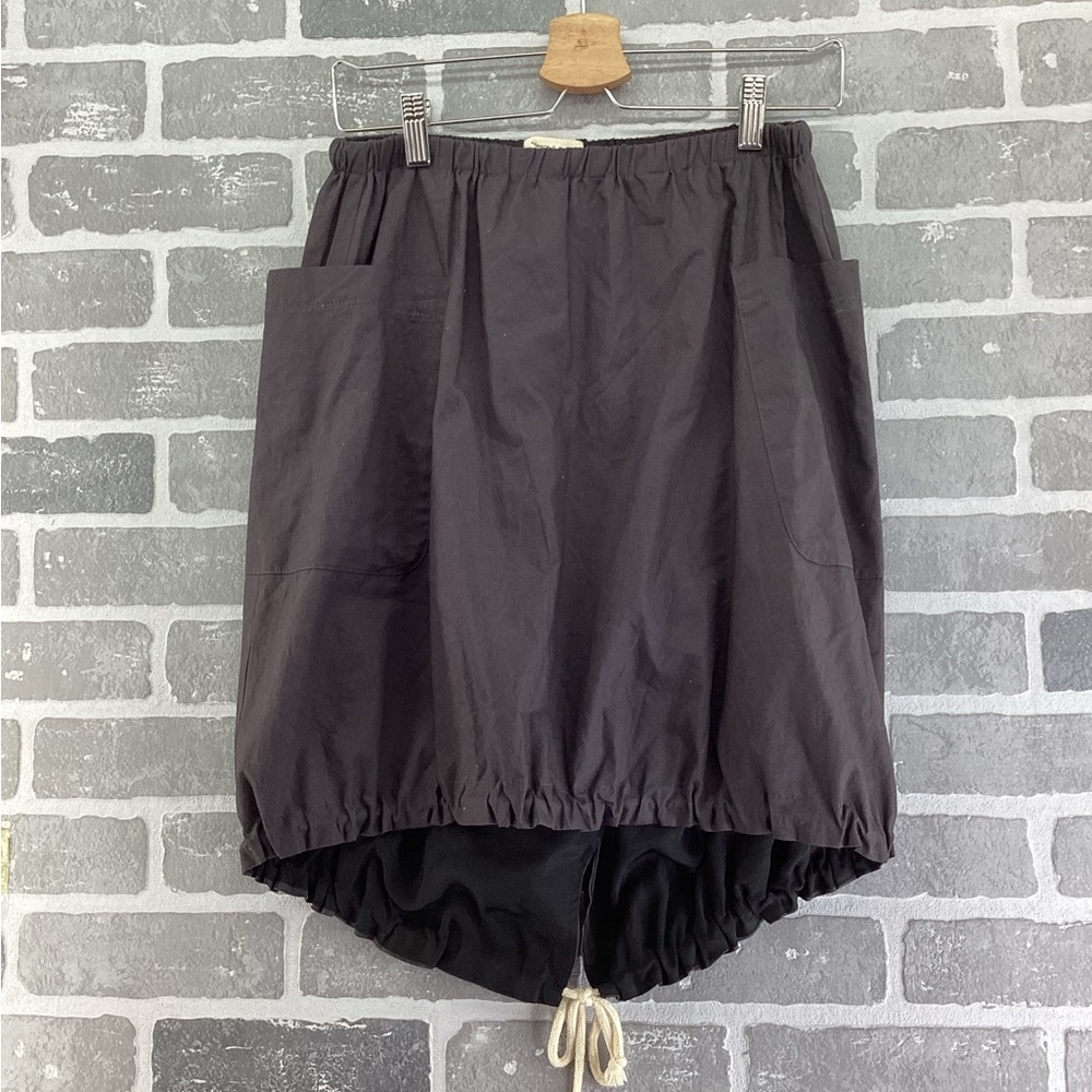 Anthropologie Silence + Noise Charcoal Drawstring Wasit & Hem Skirt Size Medium